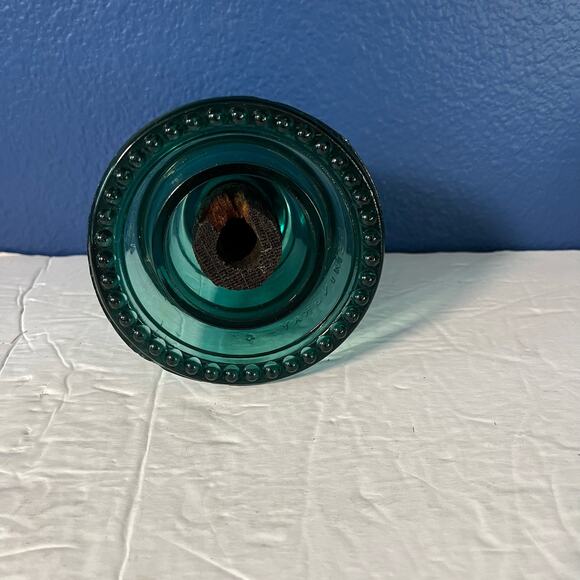 Hemingray Electrical Glass Insulator - 42 - Auga Blue - Heavy - Picture 2 of 7